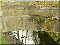 SE0237 : Datestone on the aqueduct alongside Lord Bridge by Stephen Craven