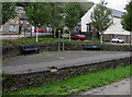 SS9390 : Benches on a platform of the former Ogmore Vale railway station by Jaggery