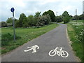 SP3266 : Footpath and cycleway climbing up Campion Hills by Christine Johnstone