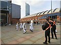 SJ8397 : Morris Dancers outside the Bridgewater Hall by Gerald England