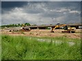 SO8451 : Excavators working on Worcester's southern relief road by Philip Halling