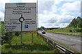 ST1599 : Station Road directions sign, Bargoed by Jaggery