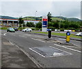 ST1688 : Speed bumps and a pedestrian refuge in  Crossways Retail Park, Caerphilly by Jaggery