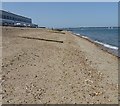 SU4802 : Sand, shingle and groynes at Calshot by Rob Farrow