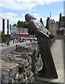 SU4111 : Southampton - John le Fleming peers over the City Walls by Rob Farrow