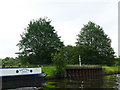 SJ6575 : Gas pipeline marker on the bank of the Weaver Navigation by Stephen Craven