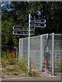 TL4760 : Signpost on Cambridgeshire Guided Busway by Geographer