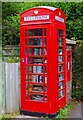 SU5769 : Book exchange facility in a former telephone kiosk, Chapel Row, near Bucklebury, Berks by P L Chadwick