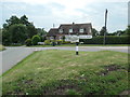 SK1119 : Signpost at the junction of Rough Park Lane and Yoxall Road by Christine Johnstone