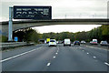 TL4809 : Variable Message Sign and Footbridge, M11 near to Foster Street by David Dixon