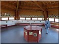 SE3663 : Inside the main hide at Staveley Nature Reserve by Oliver Dixon