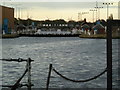 SE7423 : Goole Docks - entrance lock by Chris Allen