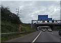 SP0495 : Motorway gantry at M6 junction 7, advance directions for junction 8 by David Smith