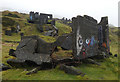 SO5977 : Derelict quarry buildings at Titterstone Clee Hill by Mat Fascione