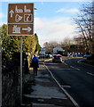 SO2914 : Wordless brown directions sign alongside Brecon Road, Abergavenny by Jaggery