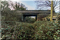 SJ7742 : Manor Road Bridge over Madeley Disused Railway Station by Brian Deegan