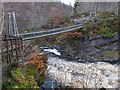 NH4458 : Suspension Bridge over Rogie Falls by valenta