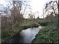 TQ2865 : River Wandle at Hackbridge by Malc McDonald