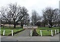 NZ1647 : View over the village green, Lanchester by Robert Graham