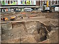 SO8554 : Archaeological dig in Cathedral roundabout by Philip Halling