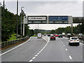 NS5359 : Overhead Sign Gantry at Junction 3 of the M77 by David Dixon