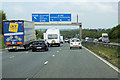 SE3964 : Northbound A1(M), Sign Gantry at Aldborough Gate Interchange by David Dixon