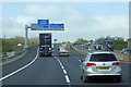 SE2889 : Overhead Sign Gantry, A1(M) approaching Leeming Bar by David Dixon