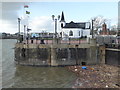 ST1974 : Former entrance to Roath Basin, Cardiff by Chris Allen