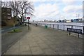 TQ4279 : Thames path towards the Thames Barrier by Ian S