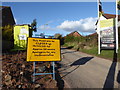 SO8755 : Road closure notice by Chris Allen