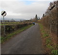 SO2814 : Start of the National Speed Limit on the minor road to Llanwenarth Citra, Monmouthshire by Jaggery