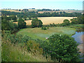 NO6851 : Northward view of an islet in Lunan Water as seen from near Red Castle by Adrian Diack