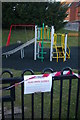 TM3863 : Closed playground, Coronavirus pandemic, Saxmundham by Christopher Hilton