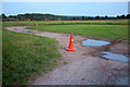 SU8643 : Track to RSPB Farnham Heath by Derek Harper