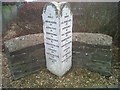 SN5981 : Llanbadarn, Milestone - Aberystwyth 1 by N Scott