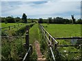 SK3614 : Public footpath at Packington by Oliver Mills