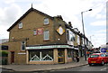 SE1434 : Shops of Duckworth Lane at Upper Woodlands Road junction by Roger Templeman