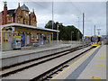 SJ7996 : Trafford Park, Village Tram Stop by David Dixon