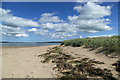 SH3865 : High tide mark, Cefni estuary by Andy Waddington