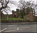 SJ3165 : Castellated entrance to Hawarden Park, Hawarden by Jaggery