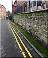 SP2864 : Gerrard Street, Warwick  kerb of dark grey stone by Robin Stott