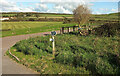 SY4690 : Start of footpath near West Bay by Derek Harper