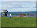 SZ6588 : Benches with a sea view, Bembridge by Malc McDonald