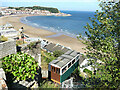 TA0487 : Scarborough south cliff lift, ascending cabin by Stephen Craven