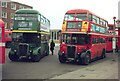 TQ0584 : Green and red at Uxbridge Station  1972 by Alan Murray-Rust