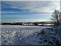 NZ1149 : View east from Knitsley Lane in the snow by Robert Graham