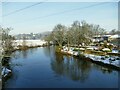 SE2535 : The River Aire at Kirkstall, after snow by Stephen Craven