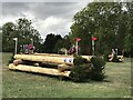 SP4415 : Cross-country fences 14A and B at Blenheim Horse Trials by Jonathan Hutchins