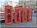 TQ3080 : K6 Telephone Boxes, Charing Cross by PAUL FARMER