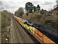 SP3065 : Empty northbound stone train, Myton, near Warwick by Robin Stott